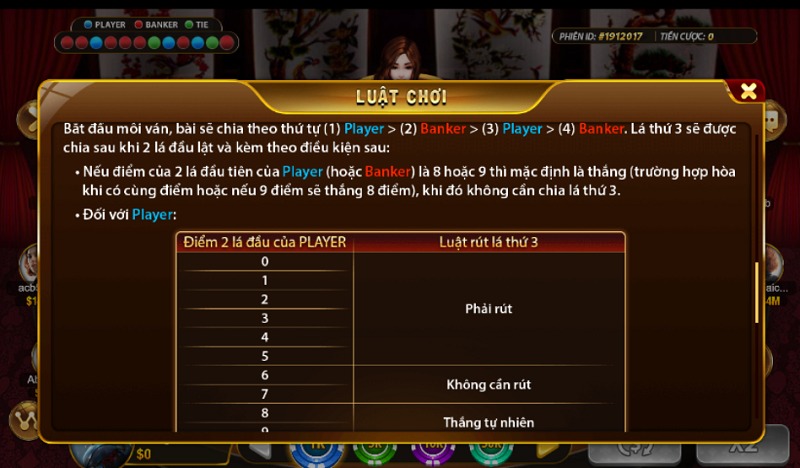 Luật chơi Baccarat đơn giản, dễ hiểu