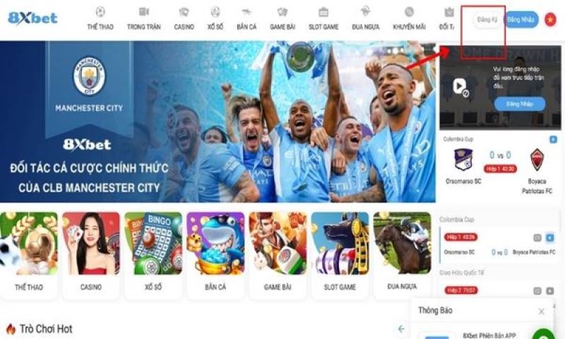 Hướng dẫn người chơi cách đăng ký 8xbet nhanh chóng, cụ thể