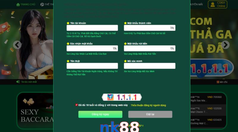 Đăng ký nk88 – Tấm vé bước vào thế giới cá cược đẳng cấp nhỏ